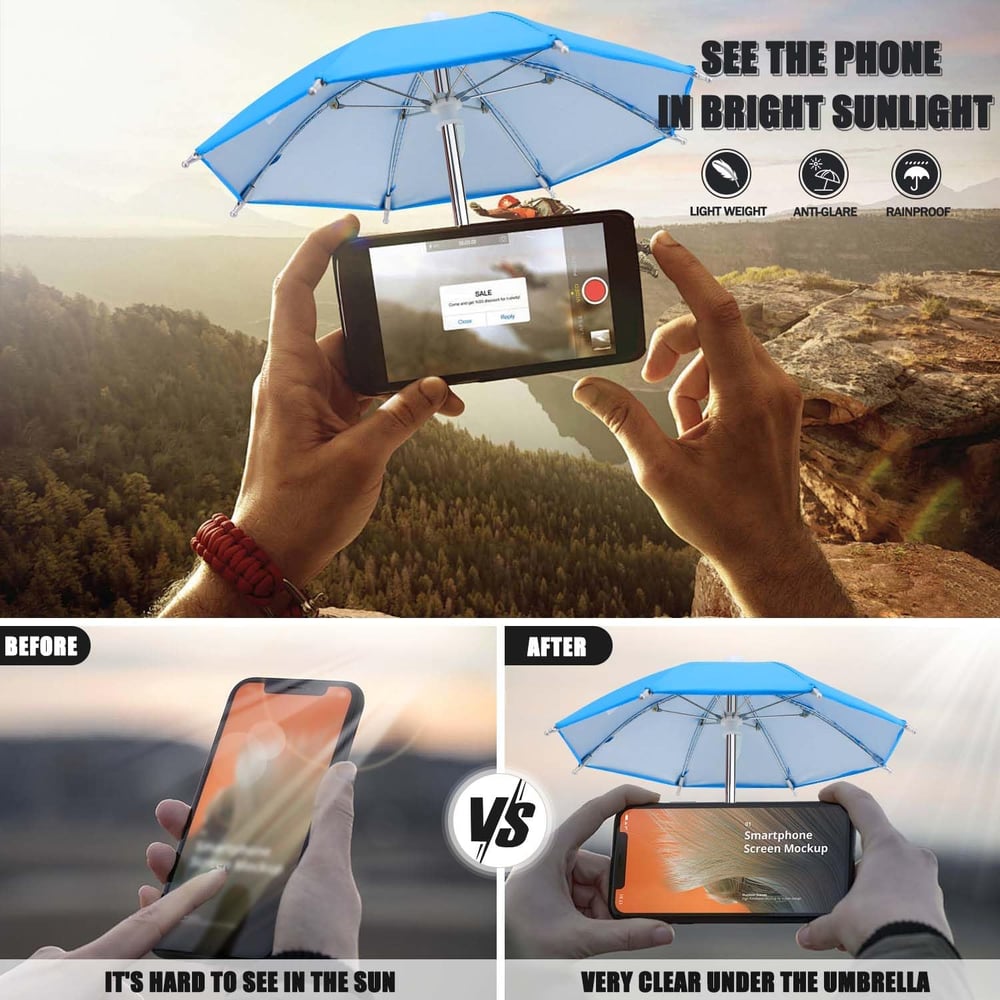 BowLift | Phone umbrella suction cup stand for sun