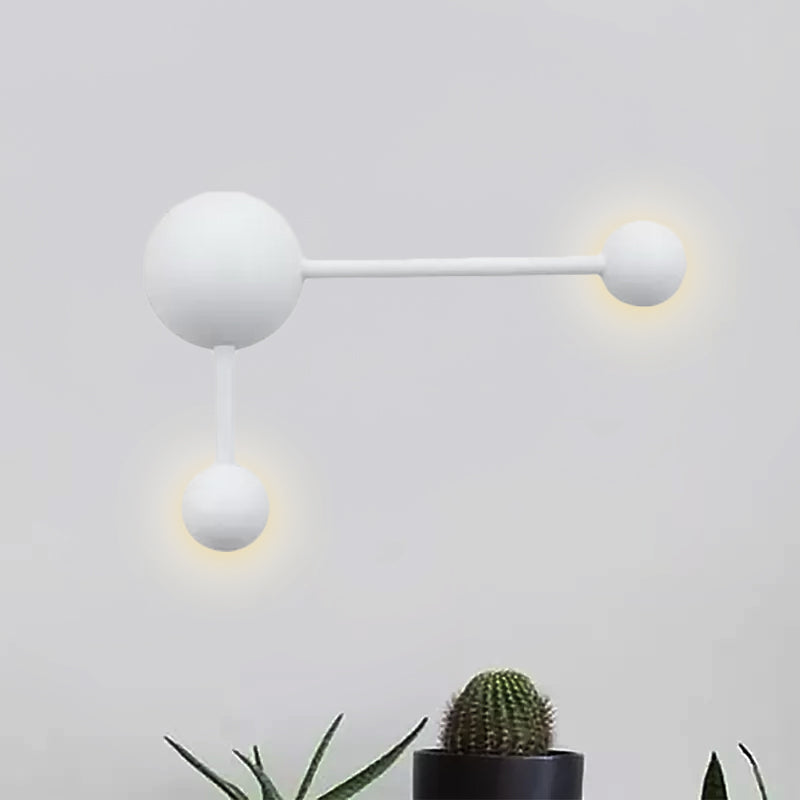 BowLift | 1/2 Light Bedroom Wall Lamp with Molecular Acrylic Shade White Reading Wall Lamp in Warm/White Light