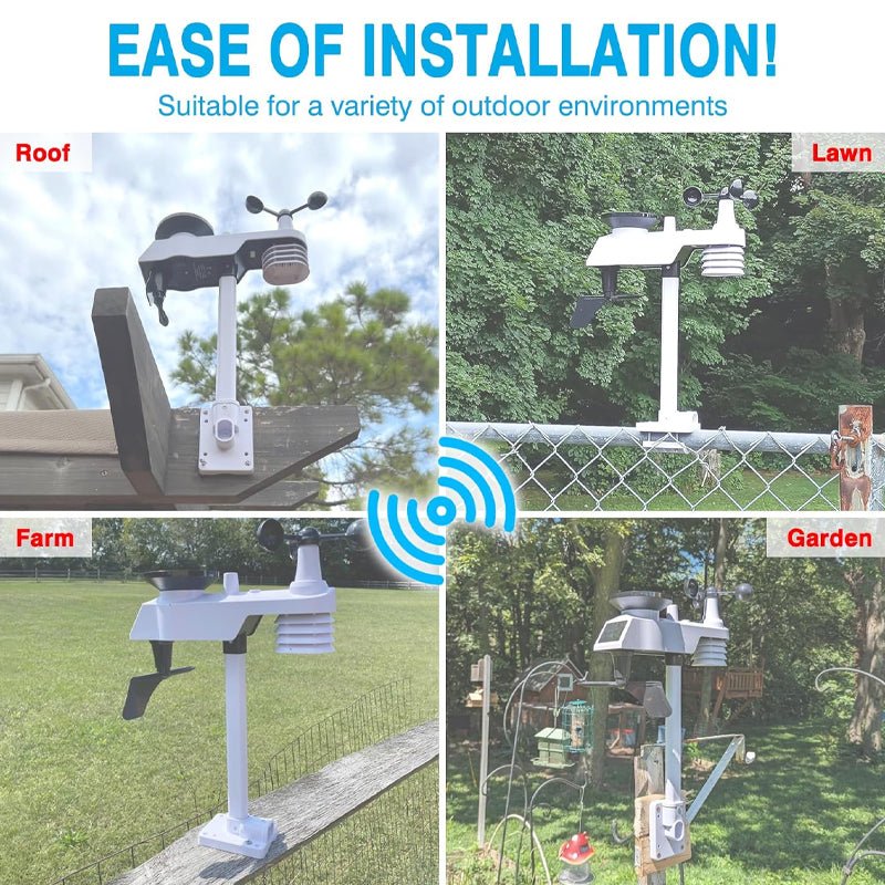 BowLift | Weather Station 9-in-1 Wireless Indoor/Outdoor Weather Station with Sensor and LCD Display