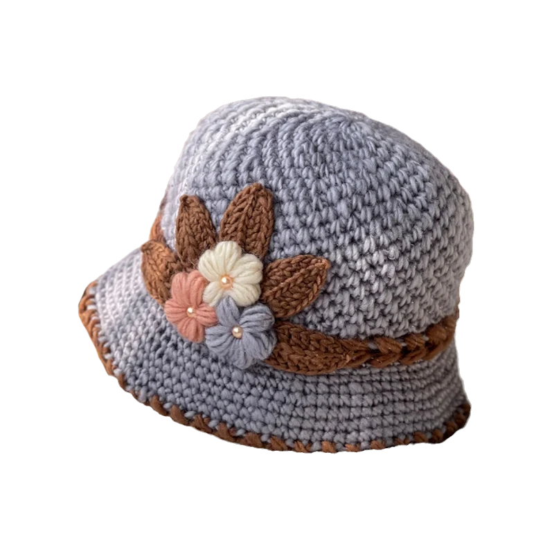 BowLift | French Thick Women's Flower Knit Wool Hat