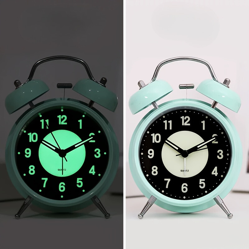BowLift | LuminousTime - Elegant Metal Alarm Clock with Gentle Lighting for Peaceful Mornings and Nights