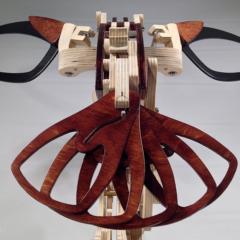 BowLift | Wood Kinetic Hummingbird Sculpture