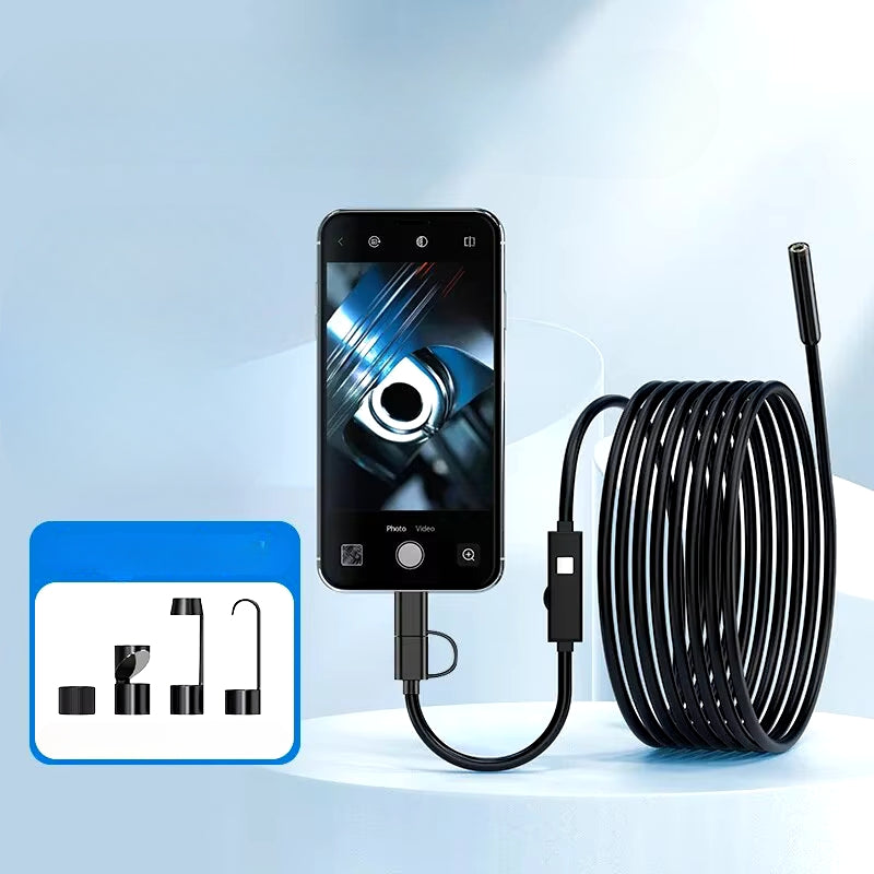 BowLift | Industrial Endoscope Inspection Camera For Phone - Waterproof and Flexible HD Cam with Led Lights