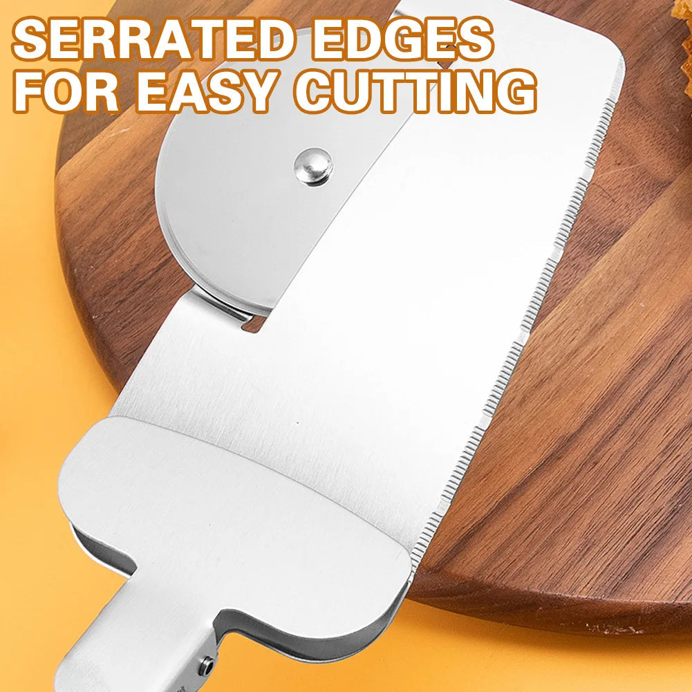 BowLift | Stainless Steel Pizza Cutter with Grip and Food Lifter