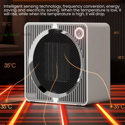 BowLift | 500W Electric PTC Ceramic Heater | Rapid Heating, Energy Efficient & Safe for Indoor Use in Winter