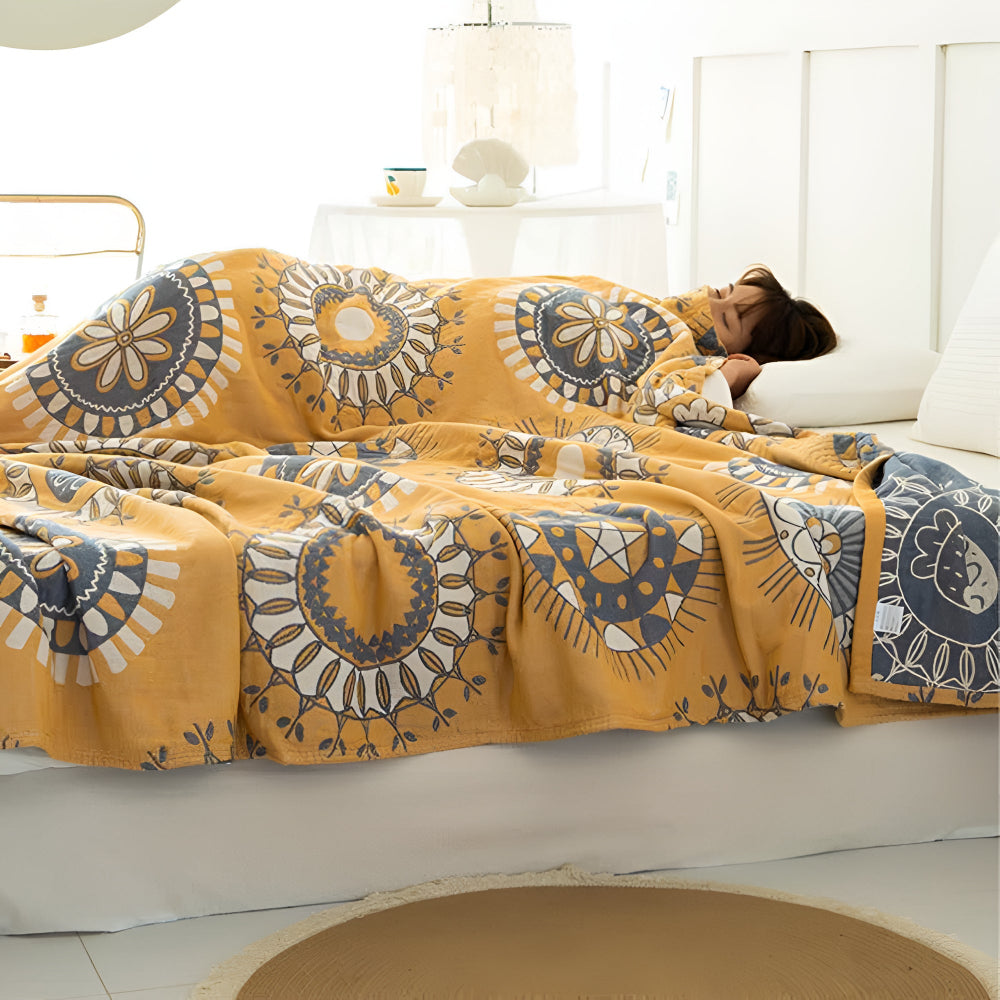 BowLift | Blossom Radiance Circle Cotton Blanket