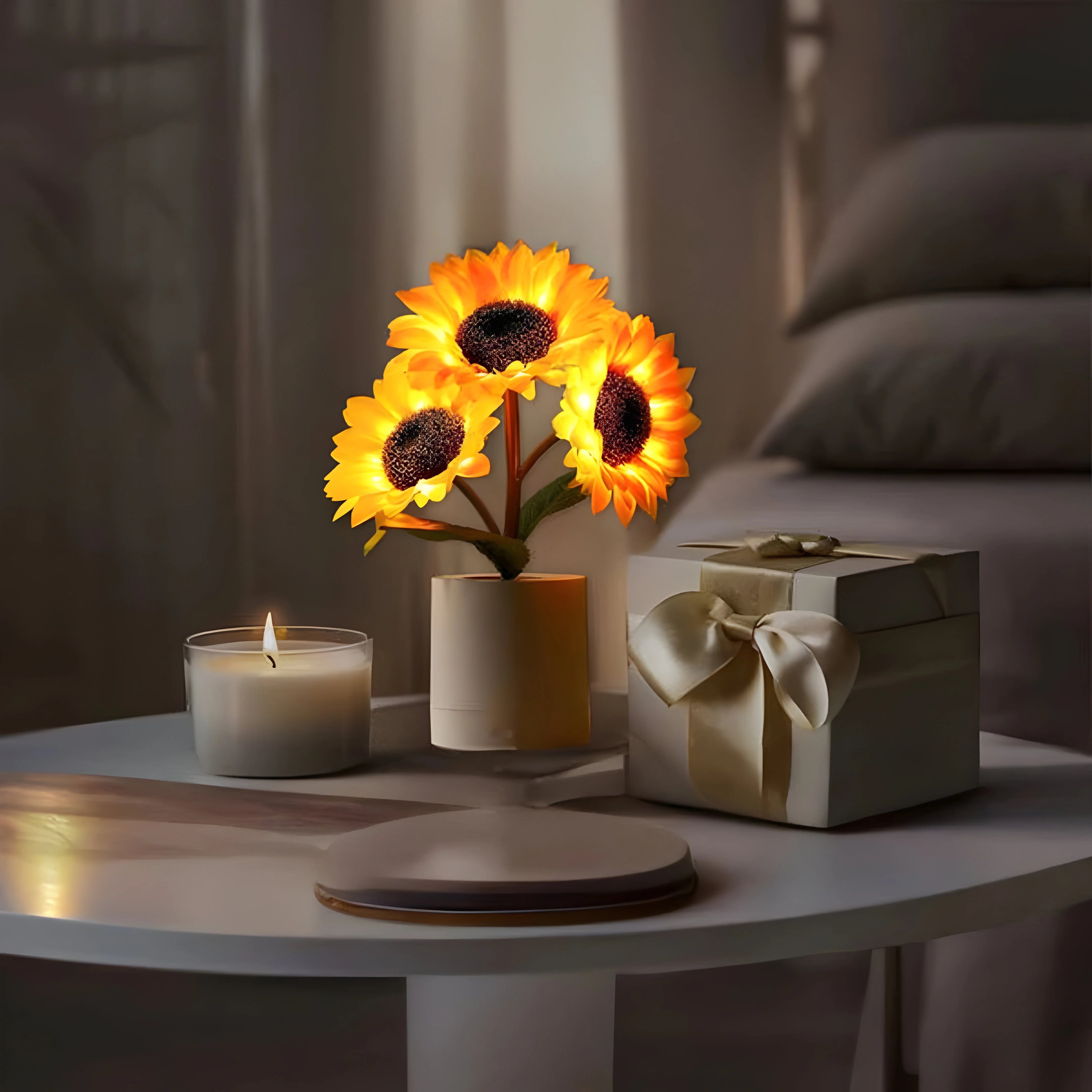 LunaraBloom - Radiant Sunflower LED Table Lamp