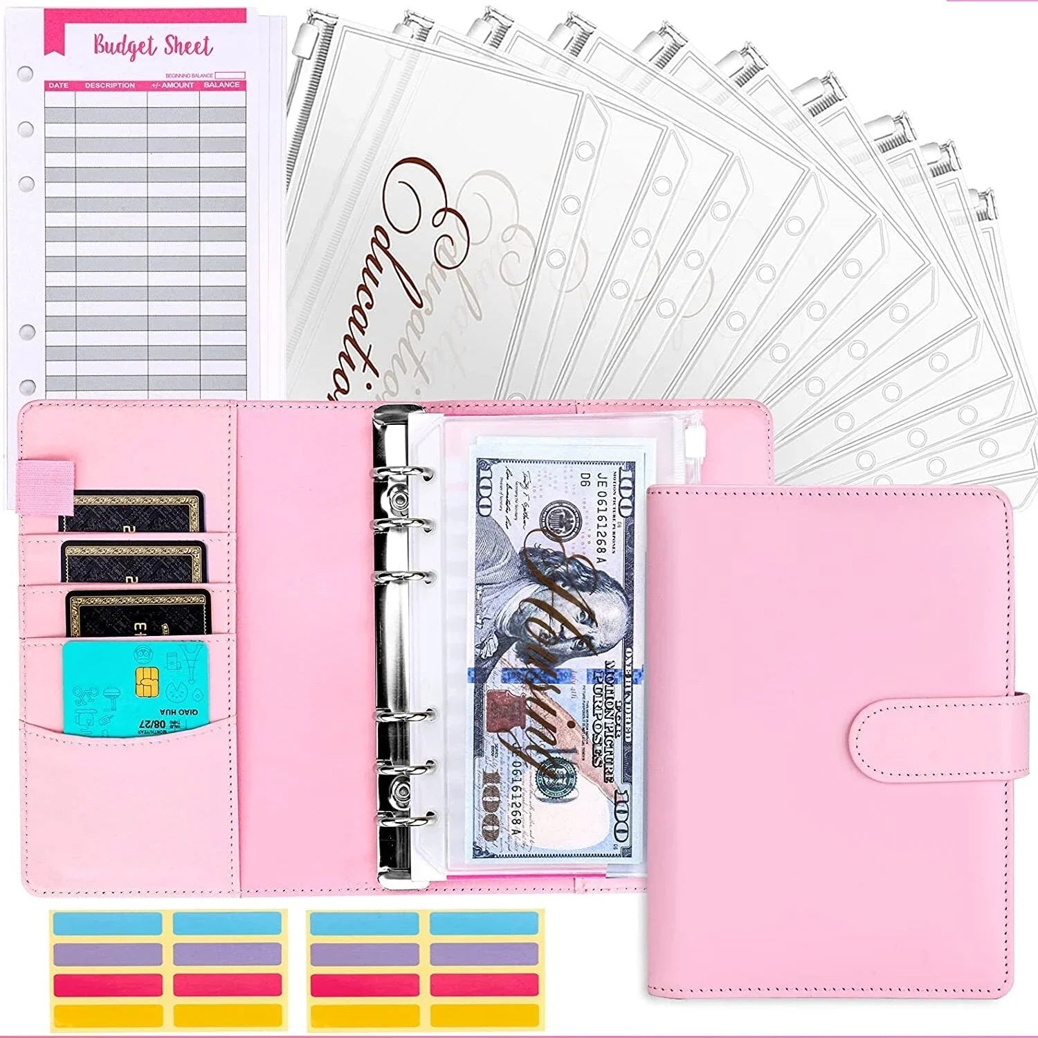 BowLift | Budget binder with cash envelope system and credit card slots