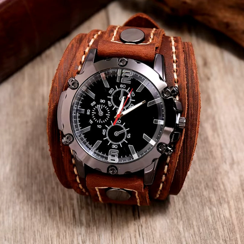 Classic Leather Strap Watch