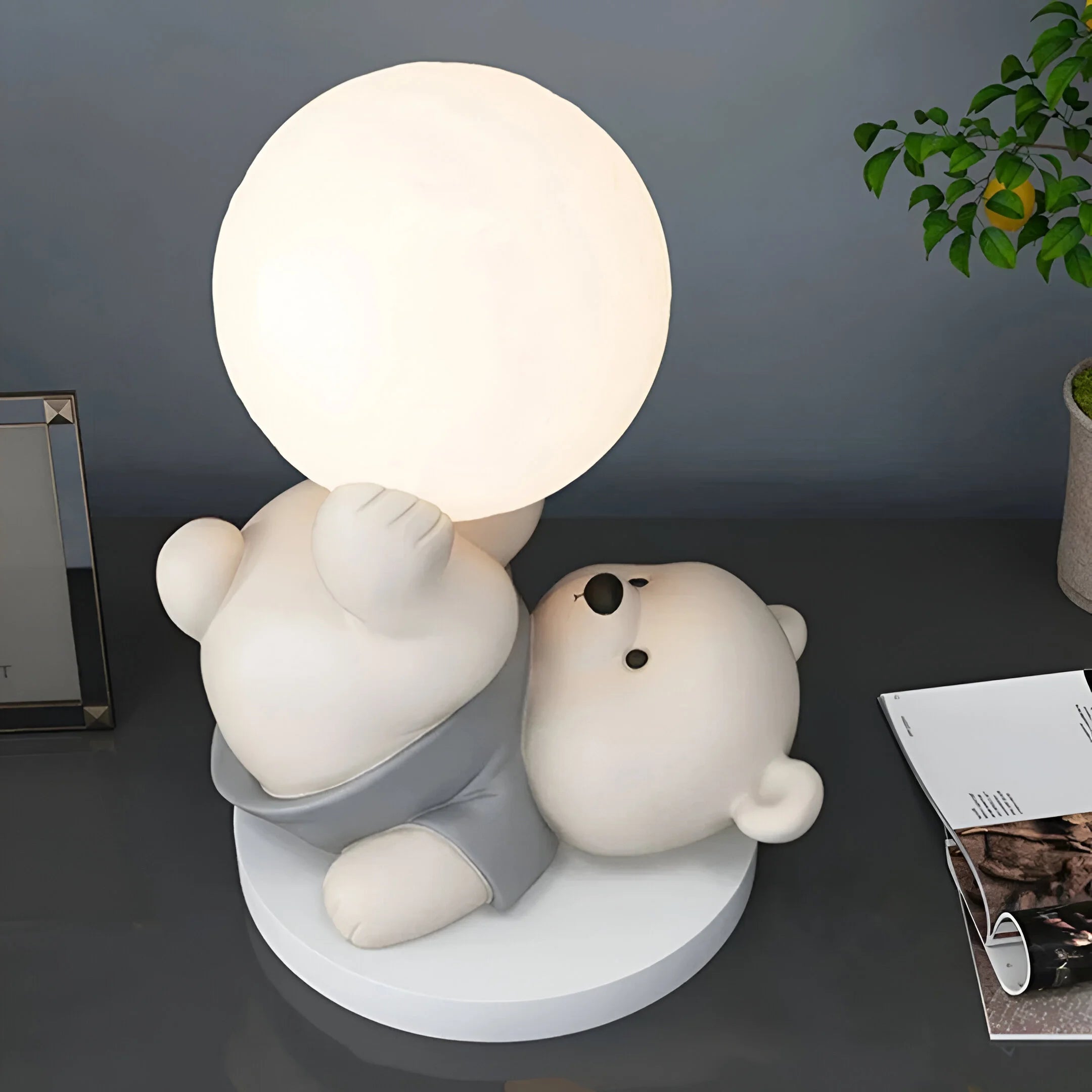 LunaBear – Enchanting Teddy Bear Moon Table Lamp