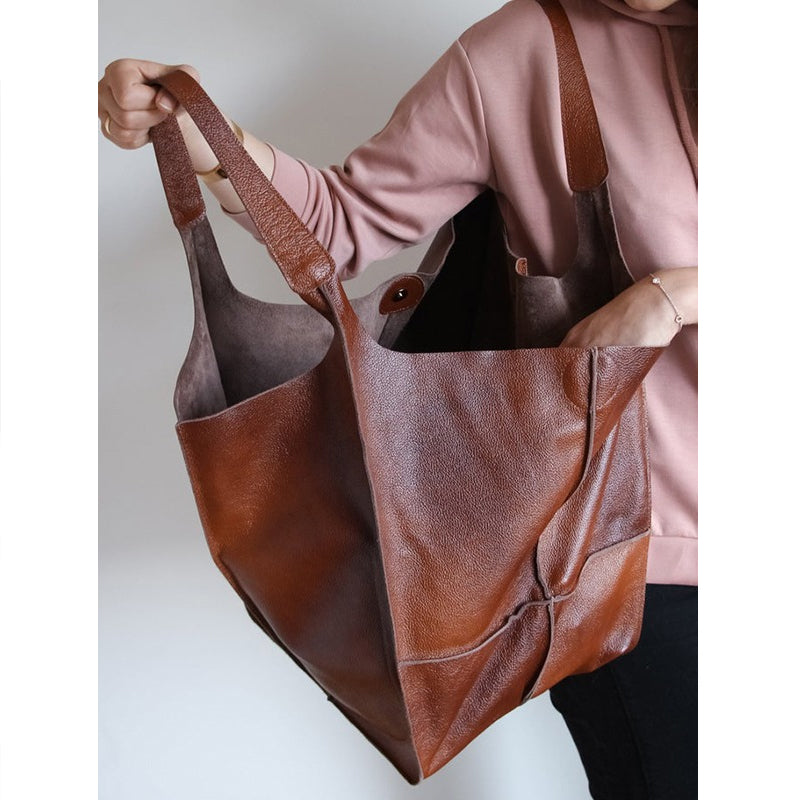 BowLift | Oversized leather weekend handbags for women