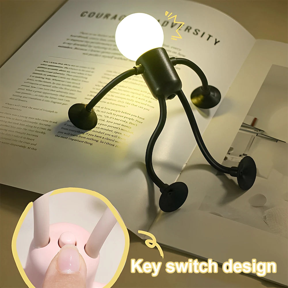 BowLift | Creative Bendable Cartoon Night Light with Suction
