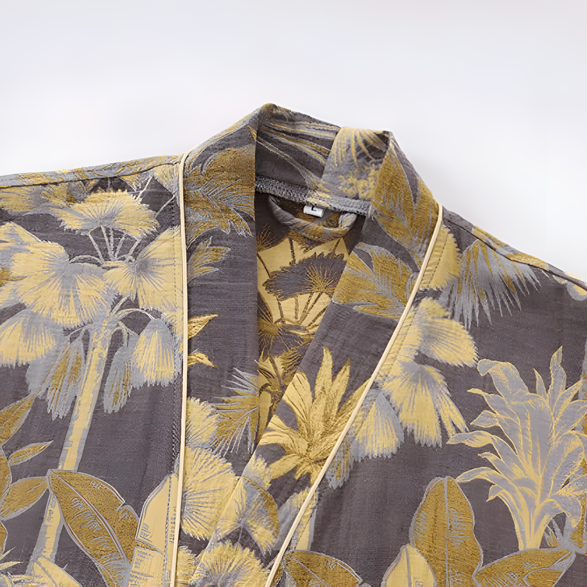 BowLift | Elegant Leaf Print Kimono Bathrobe
