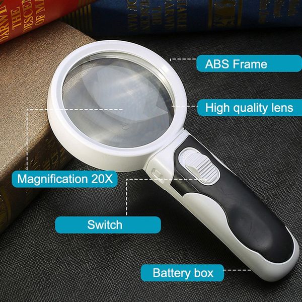 BowLift | 20X optical magnifying glass with LED light