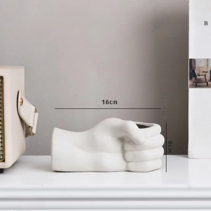 BowLift | Artistic Hand Gesture Ceramic Tabletop Flower Vase