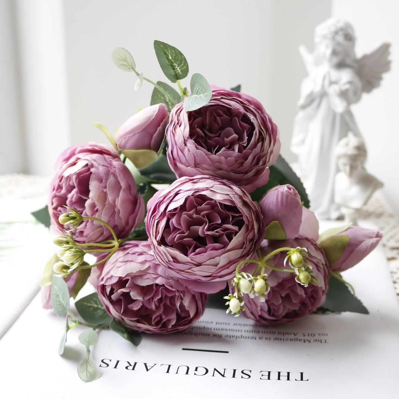 BowLift | Blossom Collection: Exquisite 5-Head Silk Flower Bouquet