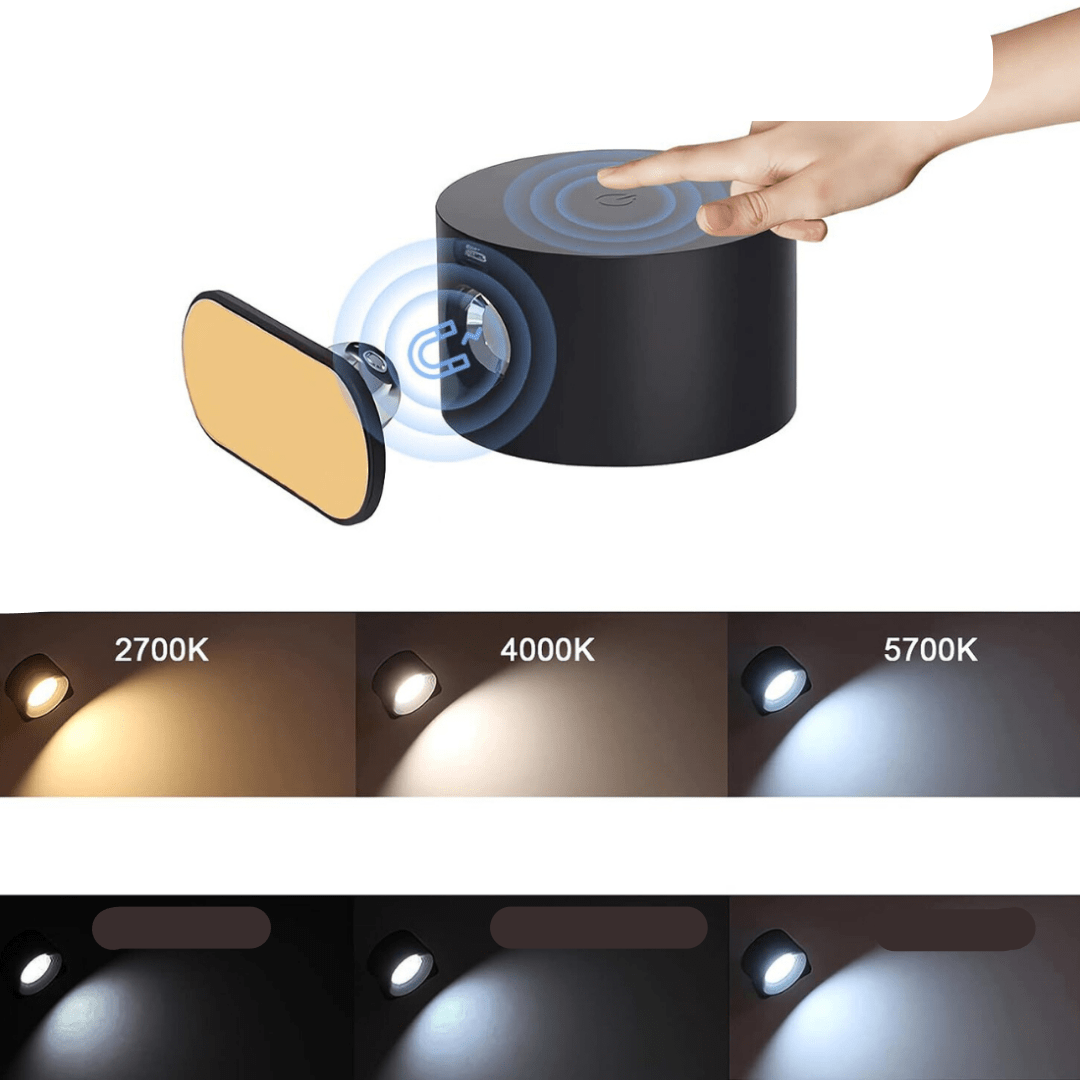 BowLift | FlexiLamp – Cordless rechargeable 360° wall lamp