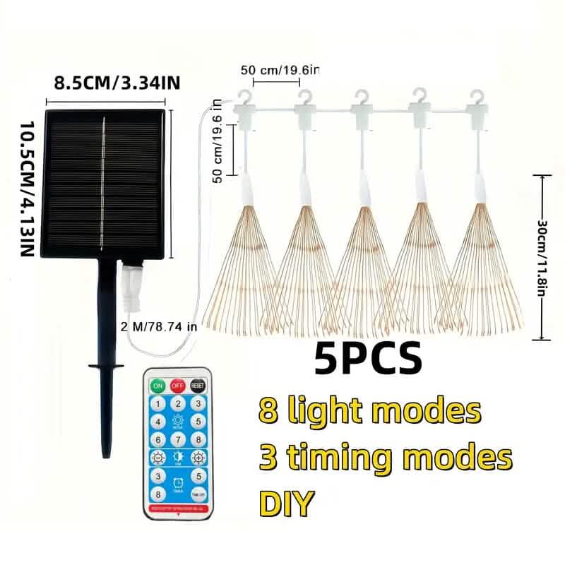 BowLift | 5-Pack: 450 LED Solar Starburst Sphere Lights