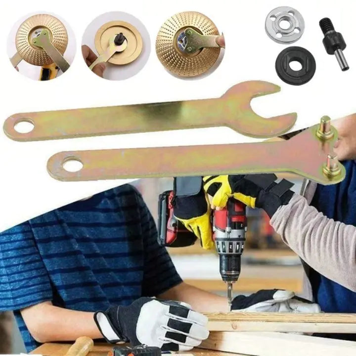 BowLift | 5-pc Drill Angle Grinder Adapter – Cutting & Polishing Rod