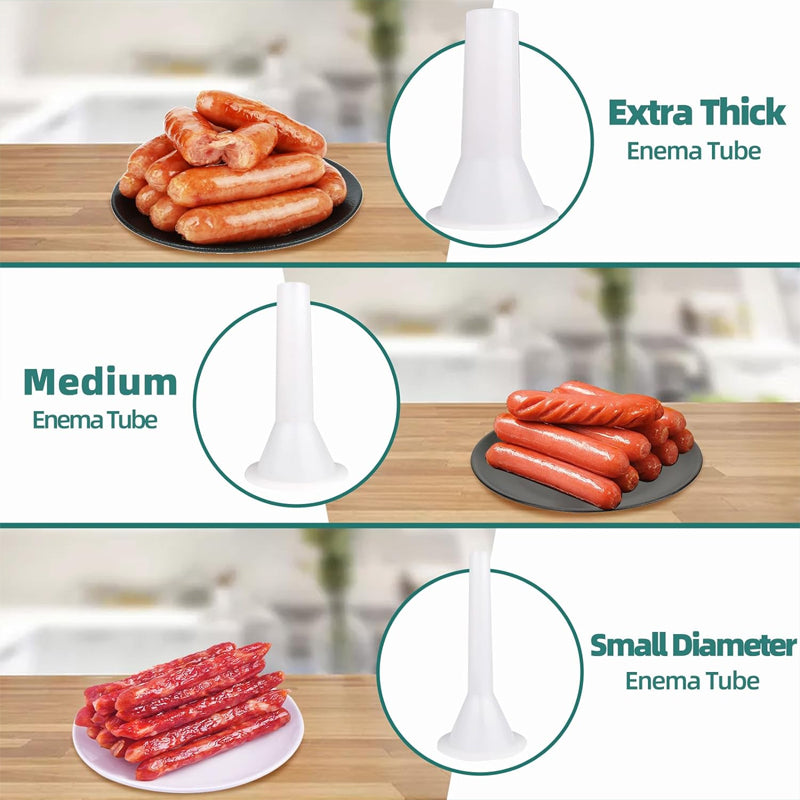 BowLift | Manual Meat Grinder Sausage Maker Table Mount Mincer Sausage Stuffer Funnel