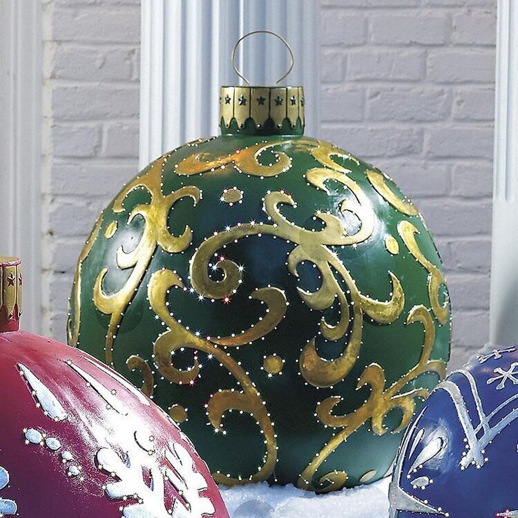 BowLift | Inflatable Christmas decorative balls | PVC outdoor balls | Weatherproof & reusable | Various designs