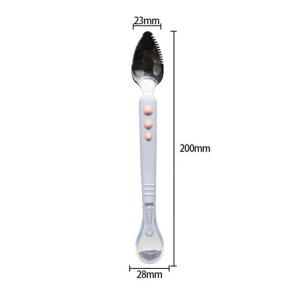 BowLift | Baby spoon with scraper — double-sided fruit preparation tool