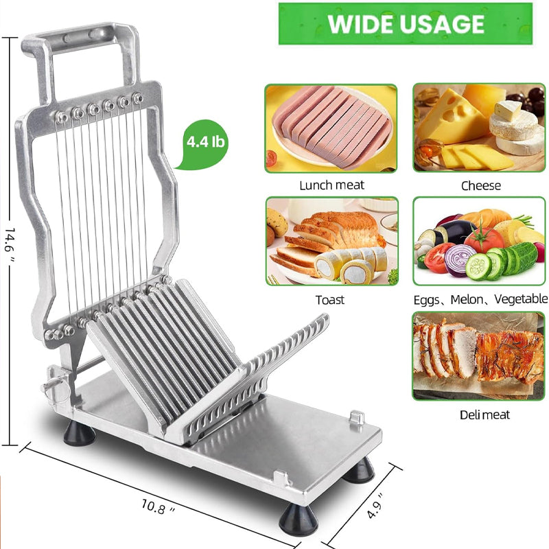 BowLift | 0.39" & 0.79" Commercial Cheese Slicer with 316 Stainless Steel Blade Cheese Cutter Butter Cutting Board Machine