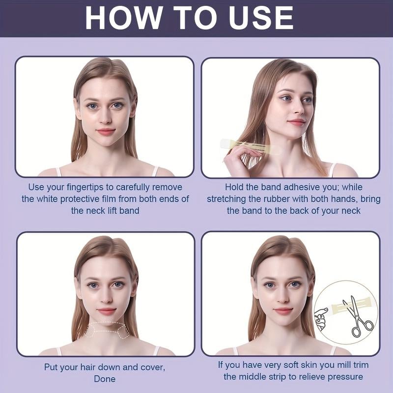 BowLift | Neck Lifting Tape | Instant Firming & Sculpting Effect | Invisible & Skin-Safe Adhesive