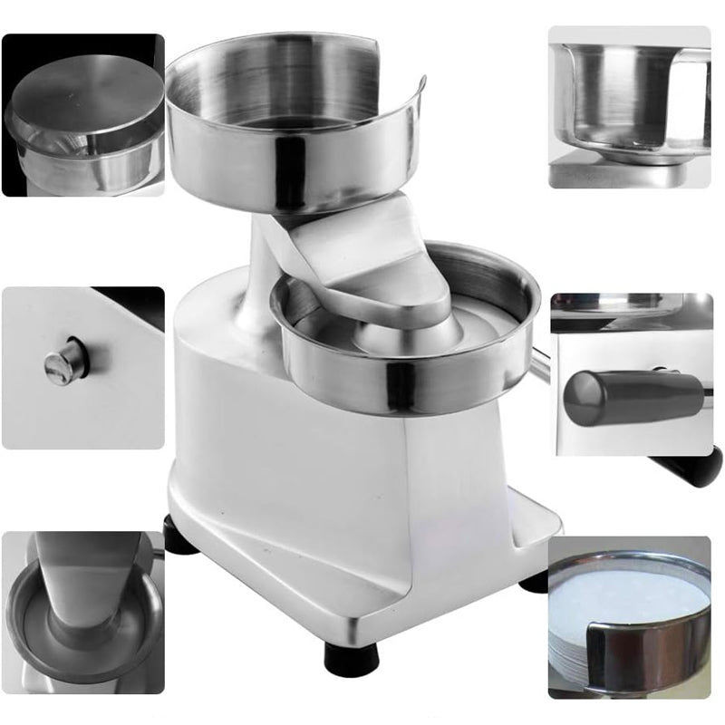 BowLift | 130mm/5inches Commercial Burger Patty Maker Hamburger Press Stainless Steel Bowl