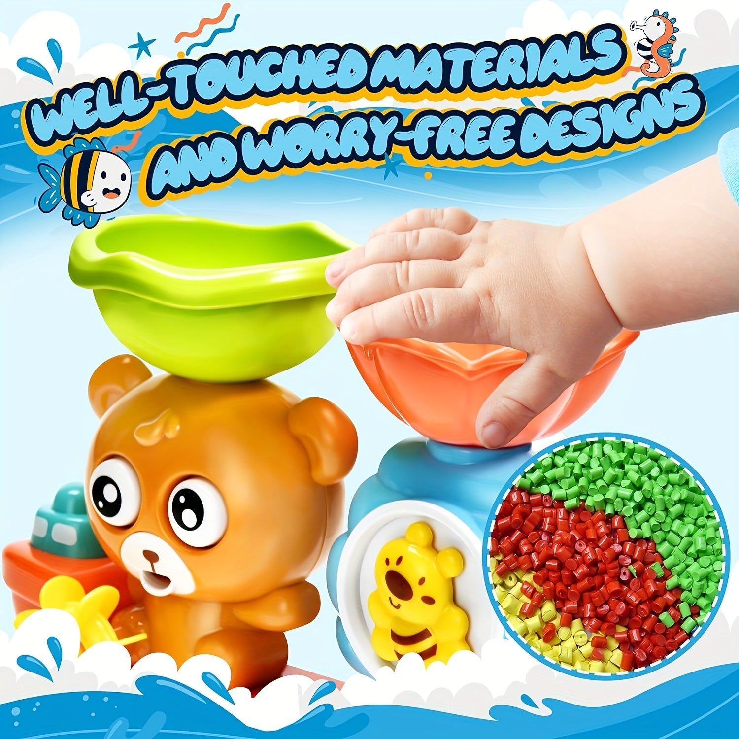 BowLift | Baby Bath Toy Floating Bear Boat