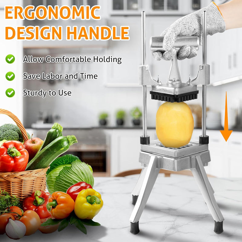 BowLift | 1/4″ & 3/8″ & 1/2" Blade Vegetable Chopper Dicer Stainless Steel Commercial Fruit Chopper