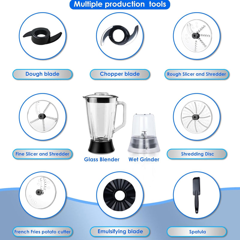 BowLift | 16-Cup Food Processor Multifunction Vegetable Chopper Professional Electric Food Chopper