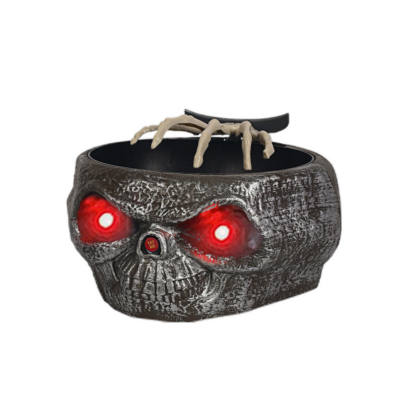 BowLift | Halloween Candy Bowl – Motion Sensor Pumpkin Bowl with Skeleton Hand and Red Light Effects
