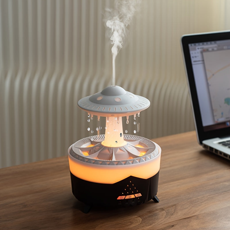 BowLift | Relaxing Raindrop Aromatherapy Essential Oil Diffuser - LED Light & Humidifier