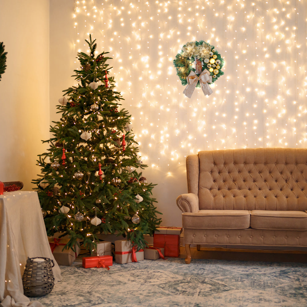 BowLift | Christmas Wreath with Nativity and LED Lights