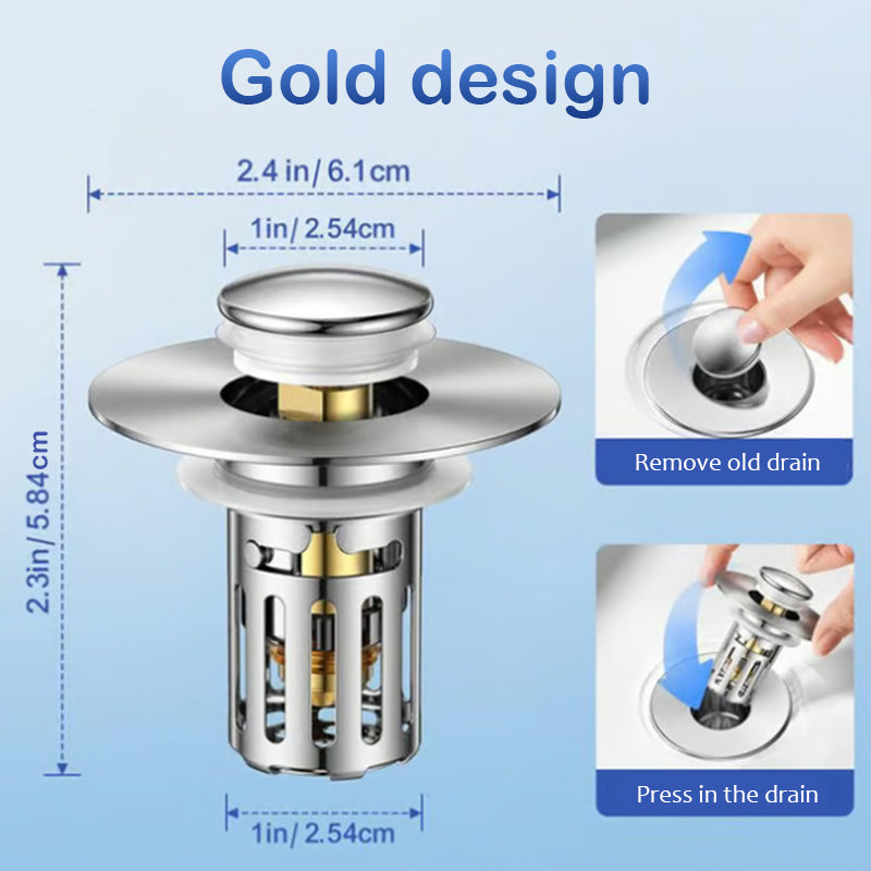 BowLift | 2-in-1 Bathroom Pop-Up Sink Stopper