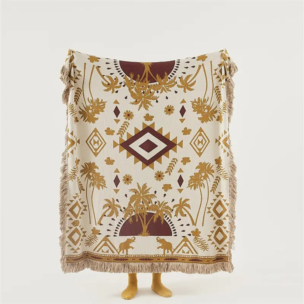 BowLift | Azura Boho Geometric Knit Blanket