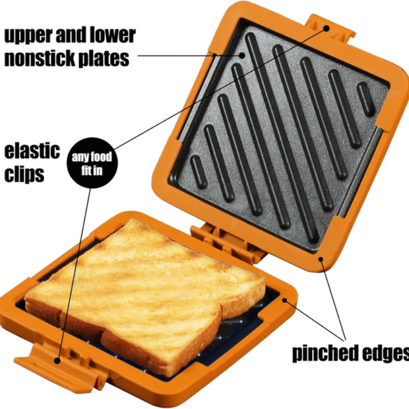 BowLift | Microwave Sandwich Toaster | Non-Stick Heatwave Grill Plates | Portable Snack Maker for Home & Travel