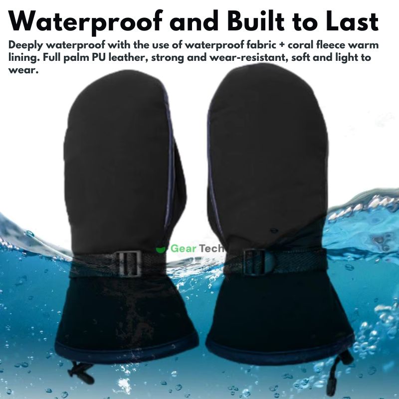 BowLift | Electric Heating Gloves | Integrated 10,000 mAh Power Bank | Dual-Sided Carbon Fiber Heating Elements | 3-Stage Thermal Control | Waterproof Down-Fabric & Anti-Slip PU Palm