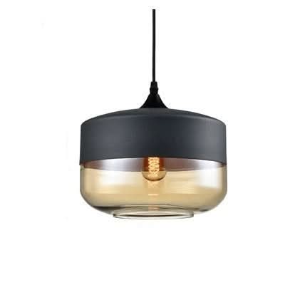 BowLift | Hand-Blown Glass & Wood Pendant Light Adjustable