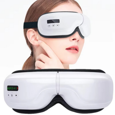 BowLift | Heated Air Pressure Eye Massager with Vibration, Bluetooth Music, and Hot Compress