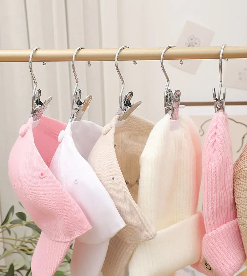 BowLift | 5+5 | Stainless Steel Space-Saving Clothespins with Swivel Hook