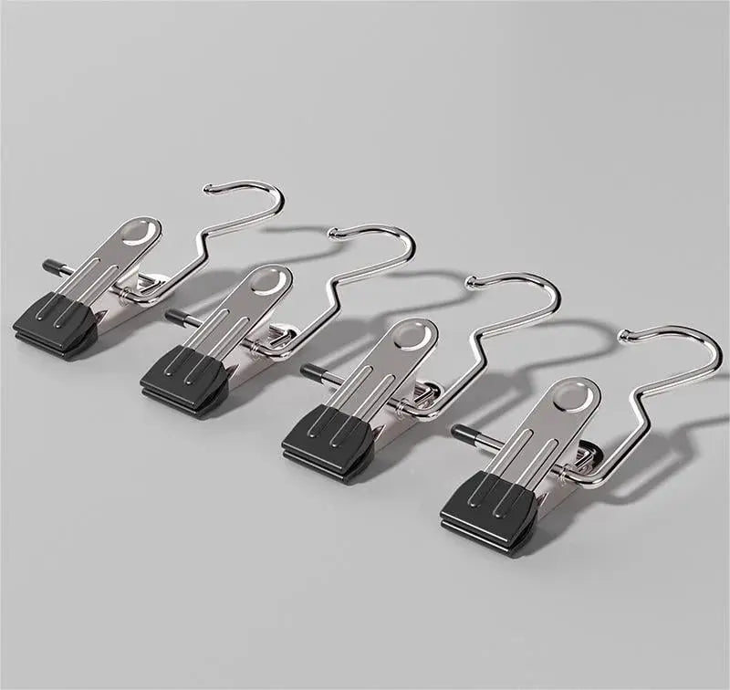 BowLift | 5+5 | Stainless Steel Space-Saving Clothespins with Swivel Hook