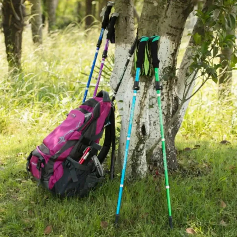 BowLift | Adjustable Foldable Trekking Pole for Hiking, Backpacking & Outdoor Adventures - Lightweight Aluminum Design