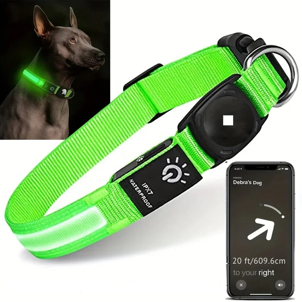 BowLift | Flashing Dog Collars β Waterproof LED Light Up Dog Collar with USB Rechargeable Glow, Dog Collars Illuminated for Night Safety, All Sizes