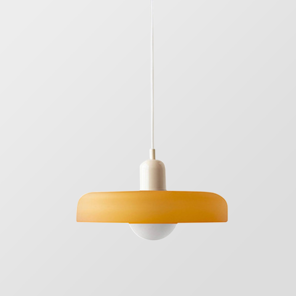 BowLift | Scandi Bauhaus Pendant Light – Stylish Orange Ceiling Lamp for Contemporary Spaces