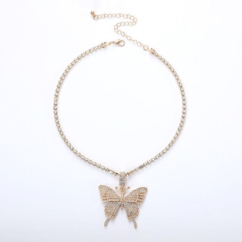 BowLift | Crystal Pave Butterfly Pendant Necklace