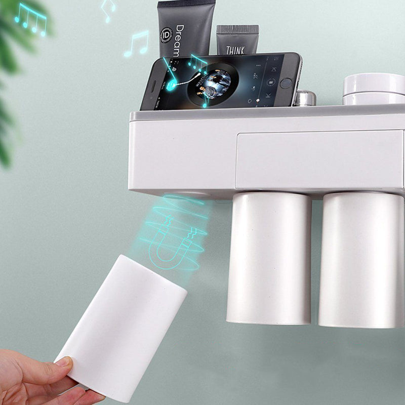 BowLift | Practical toothbrush holder set with toothpaste dispenser