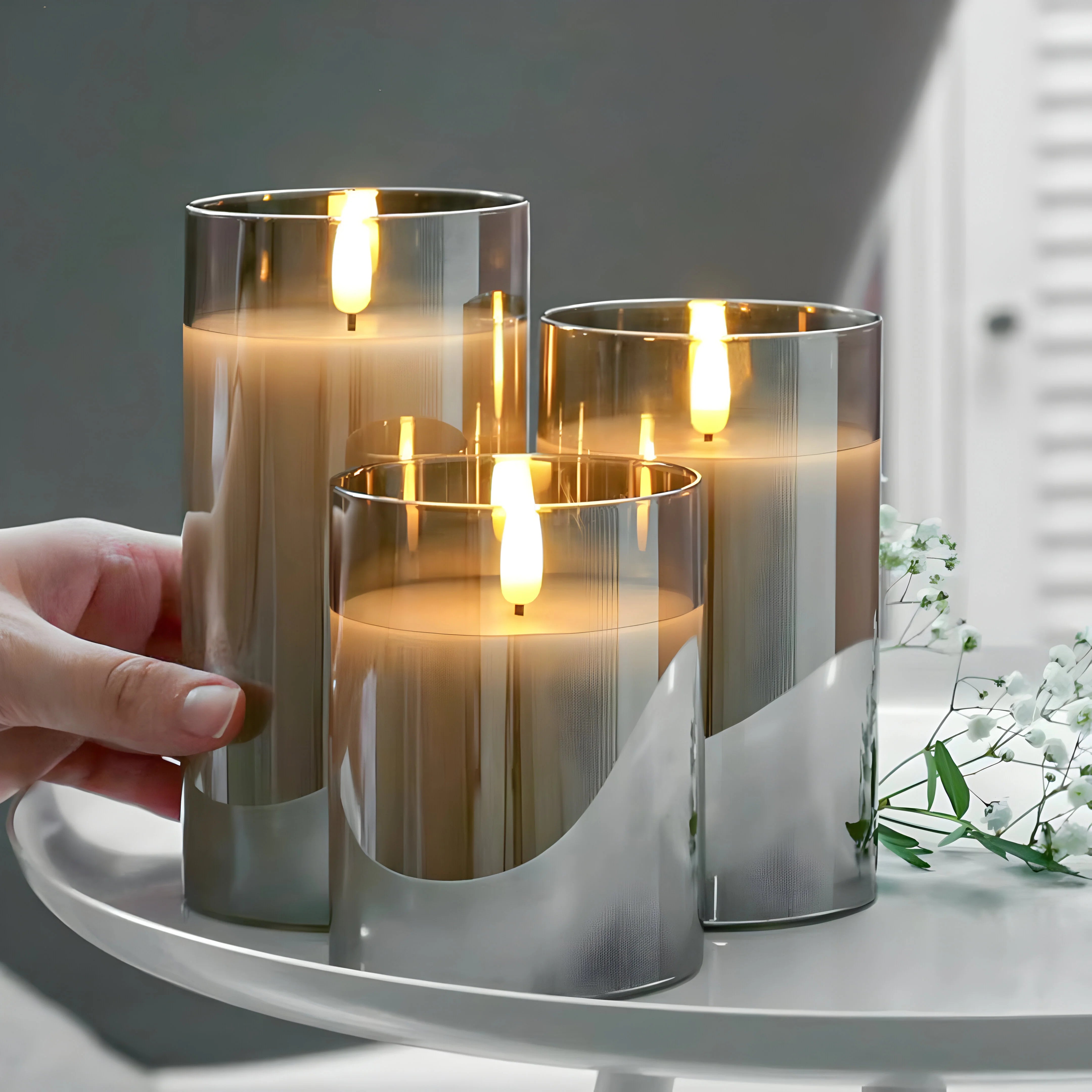 Luminara - Flickering LED Wax Candle Table Lamp