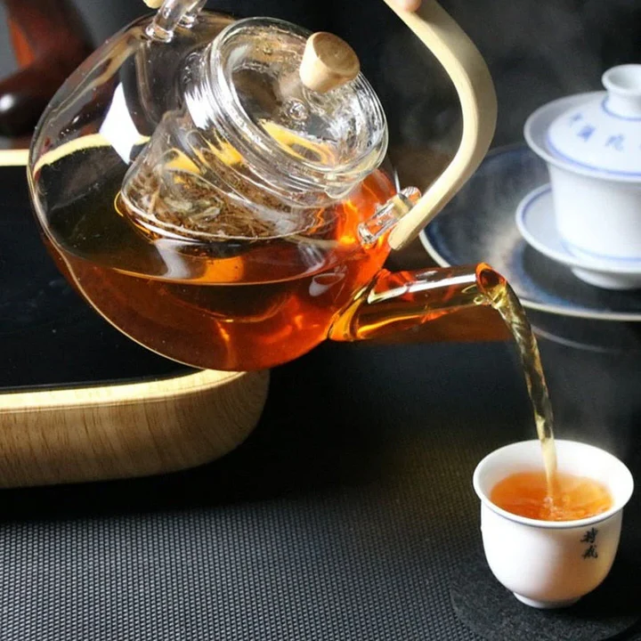 BowLift | Glass Teapot Heat-Resistant Borosilicate Glass Teapot Boiling Teapot